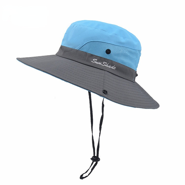 Venta al por mayor Dacron Summer Women's Outdoor Sunshade Hat Sunscreen Fisherman Hat